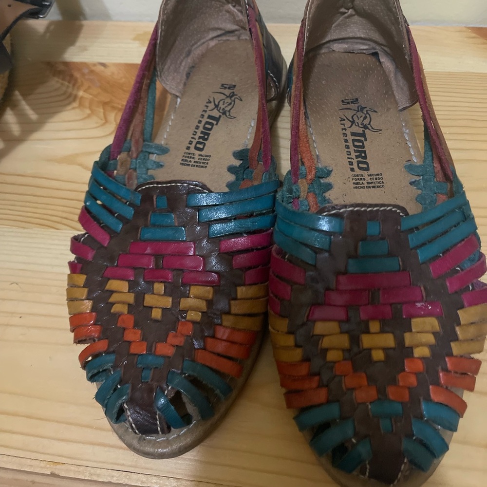 Women's Multicolor Leather Shoes